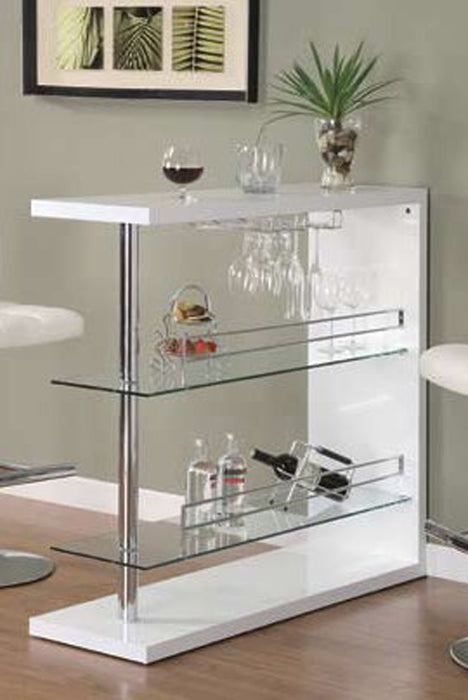 Coaster Furniture - Contemporary Bar Table in White - 100167