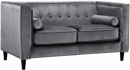 Meridian Furniture - Taylor Velvet Loveseat in Grey - 642GRY-L - GreatFurnitureDeal