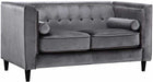 Meridian Furniture - Taylor 3 Piece Living Room Set in Grey - 642GRY-S-3SET - GreatFurnitureDeal