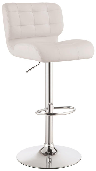 Coaster Furniture - White Adjustable Bar Stool Set of 2 - 100546 - GreatFurnitureDeal