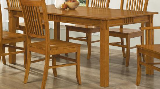 Coaster Furniture - Marbrisa Collection Dining Table in Medium Brown - 100621