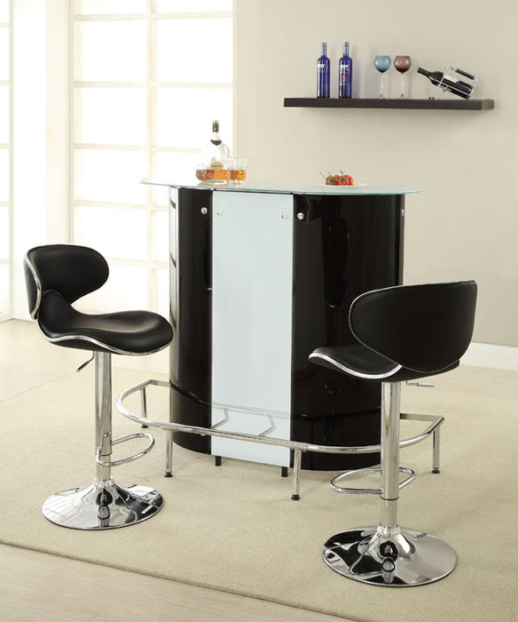 Coaster Furniture - 100654 Black/White Bar Table - 100654