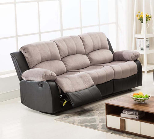 Myco Furniture - Camilla Recliner Sofa in Two-Tone Gray & Black - 1007-S-GY - GreatFurnitureDeal