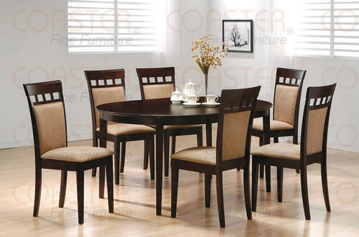 Coaster Furniture - Mix & Match 7 Piece Oval Dining Set With Cushion Back Chairs - 100770-100773-7SET