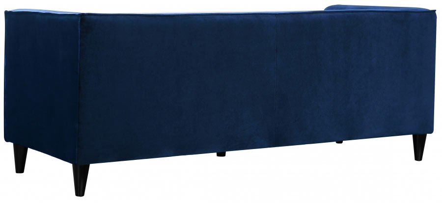 Meridian Furniture - Taylor Velvet Sofa in Navy - 642Navy-S - GreatFurnitureDeal