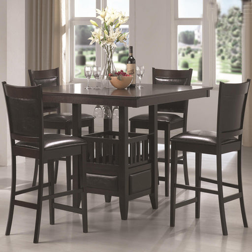 Coaster Furniture - Jaden 5 Piece Square Counter Height Table Set - 100958-5SET