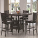 Coaster Furniture - Jaden 5 Piece Square Counter Height Table Set - 100958-5SET - GreatFurnitureDeal
