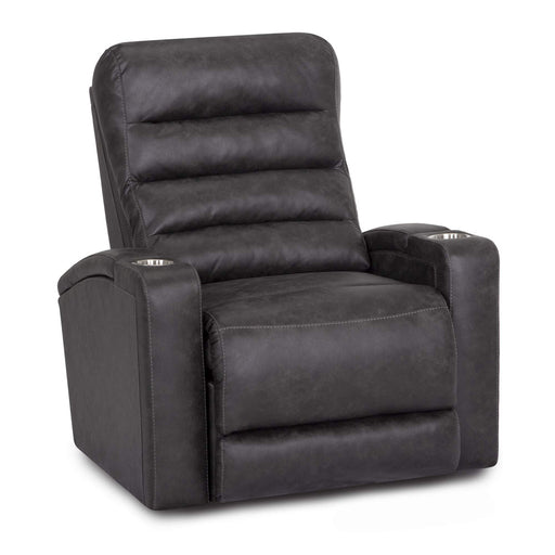Franklin Furniture - Tipton Home Theater Recliner w/ Power Headrest, Power Recline, Dual Arm Cupholders, and Dual Arm Storage in Slate - 7444-SLATE - GreatFurnitureDeal