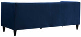 Meridian Furniture - Taylor Velvet Loveseat in Navy - 642Navy-L - GreatFurnitureDeal