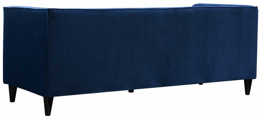 Meridian Furniture - Taylor Velvet Loveseat in Navy - 642Navy-L - GreatFurnitureDeal