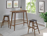 Coaster Furniture - Natural Walnut Rectangular Bar Set of 3 - 101436 - GreatFurnitureDeal
