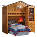Acme Furniture - Tree House Loft Bed in Rustic Oak with Bookcase - 10160-10163
