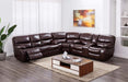 Myco Furniture - Banner Brown Leather Gel Sectional - 1019-SEC