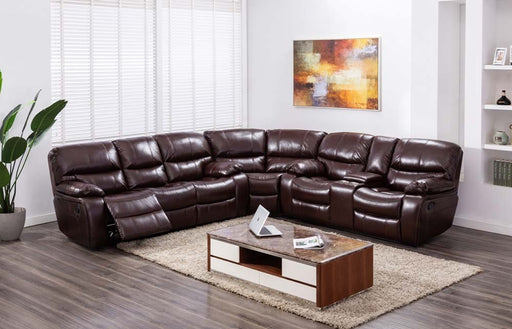 Myco Furniture - Banner Brown Leather Gel Sectional - 1019-SEC - GreatFurnitureDeal