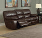 Myco Furniture - Banner Brown Leather Gel Reclining Sofa - 1019-BR-S