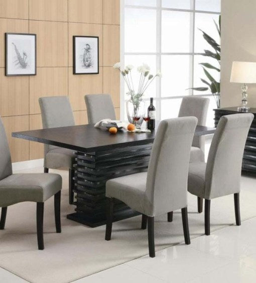 Coaster Furniture - Stanton 7 Piece Dining Set in Grey - 102061-62-7SET