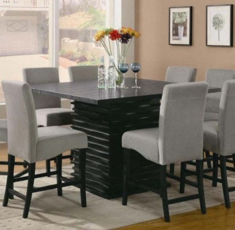 Coaster Furniture - Stanton 7 Piece Counter Height Dining Set in Grey - 102068-69GRY-7SET
