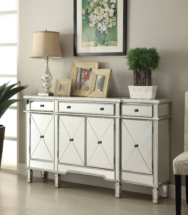Coaster Furniture - Mirrored Wine Cabinet - 102595 - GreatFurnitureDeal