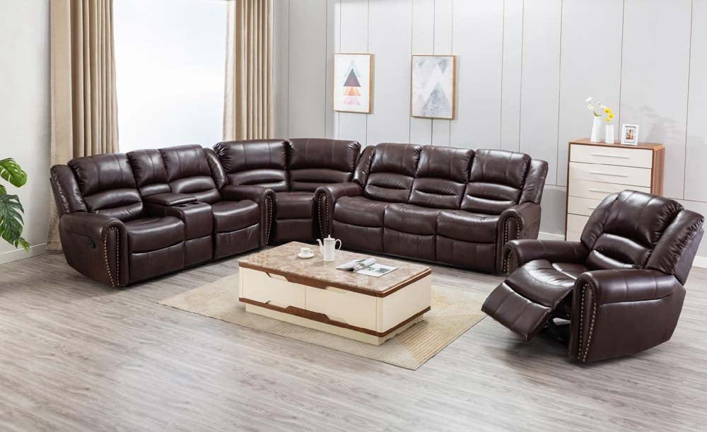Myco Furniture - Braxton Sectional in Brown - 1026-SEC - GreatFurnitureDeal