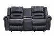 Myco Furniture - Braxton Loveseat with Storage Console in Black - 1027-LC-BK - GreatFurnitureDeal