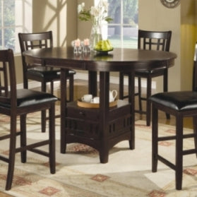Coaster Furniture - Lavon 5 Piece Counter Height Table Set - 102888-5SET