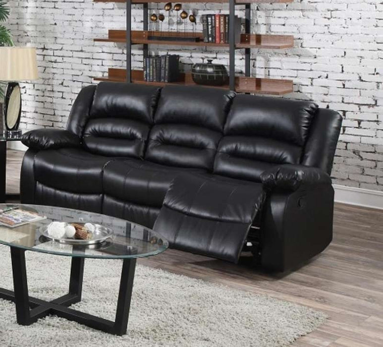 Myco Furniture - Eden Black Leather Reclining Sofa - 1036-S-BK