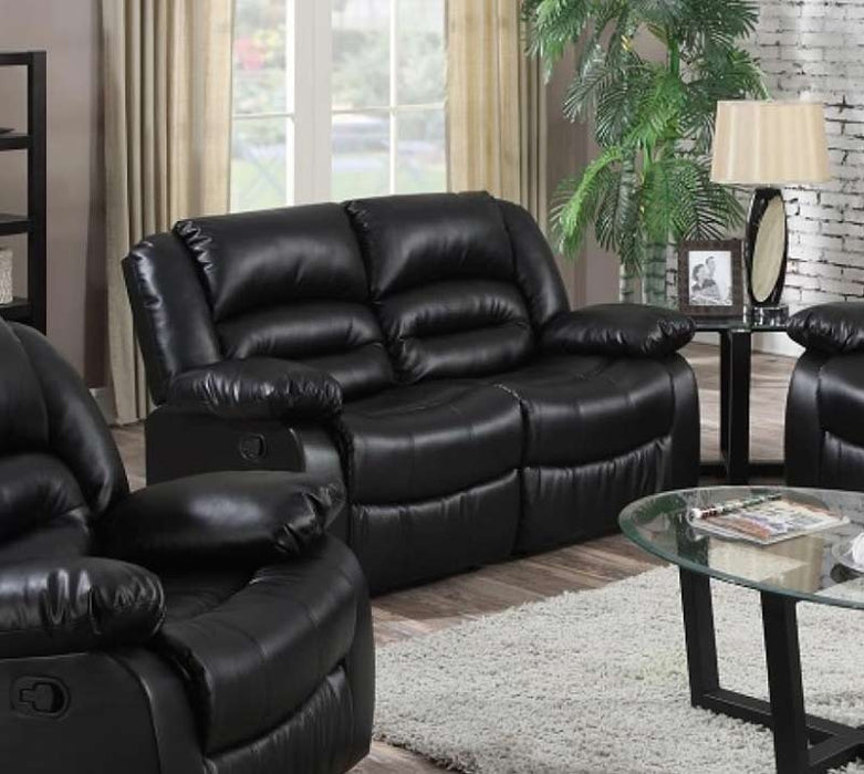 Myco Furniture - Eden Black Leather Reclining Loveseat - 1036-L-BK