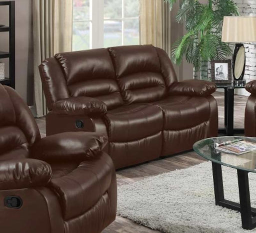 Myco Furniture - Eden Brown Leather Reclining Loveseat - 1037-L-BR - GreatFurnitureDeal