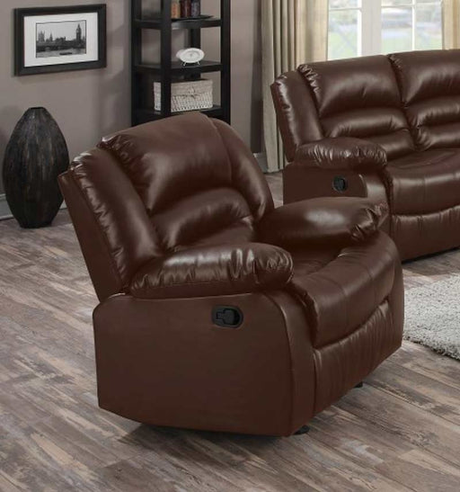 Myco Furniture - Eden Brown Leather Reclining Chair - 1037-C-BR - GreatFurnitureDeal