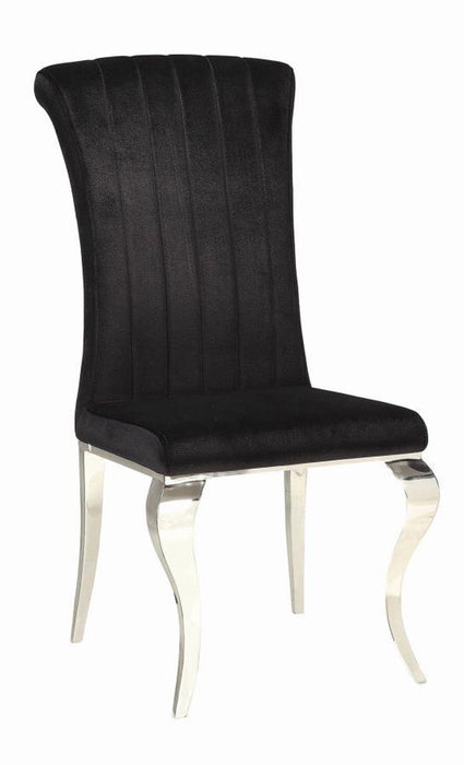 Coaster Furniture - Upholstered Dining Chair (Set of 4) in Black - 105072