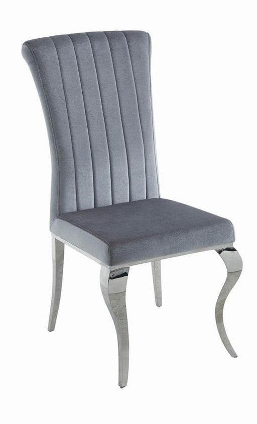 Coaster Furniture - Upholstered Dining Chair in Grey (Set of 4) - 105073