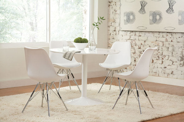Coaster Furniture - Lowry White 5 Piece Dining Room Set - 105261-102792-5SET