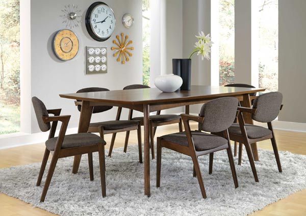 Coaster Furniture - Malone Dining Table In Dark walnut - 105351 - GreatFurnitureDeal