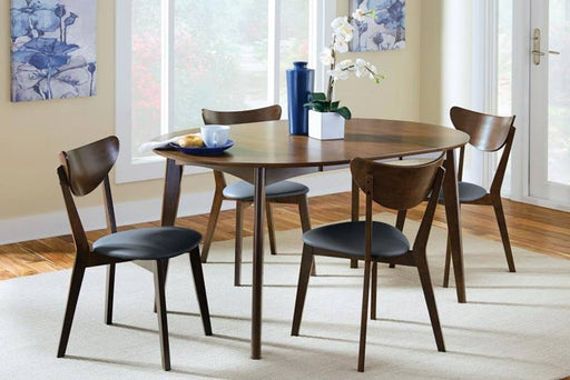 Coaster Furniture - 5 Piece Dining Set in Black and Walnut - 105361-S5