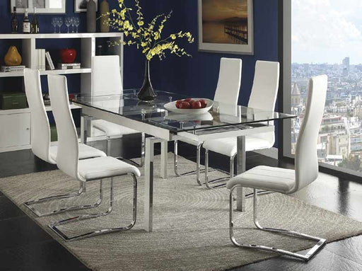 Coaster Furniture - Wexford Chrome Dining Table - 106281 - GreatFurnitureDeal