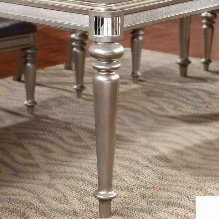 Coaster Furniture - Danette Metallic Platinum Extendable Rectangular Dining Table - 106471 - GreatFurnitureDeal