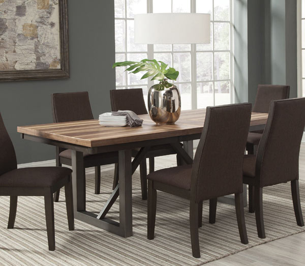 Coaster Furniture - Spring Creek Brown Espresso 7 Piece Extendable Dining Room Set - 106581-7SET - GreatFurnitureDeal