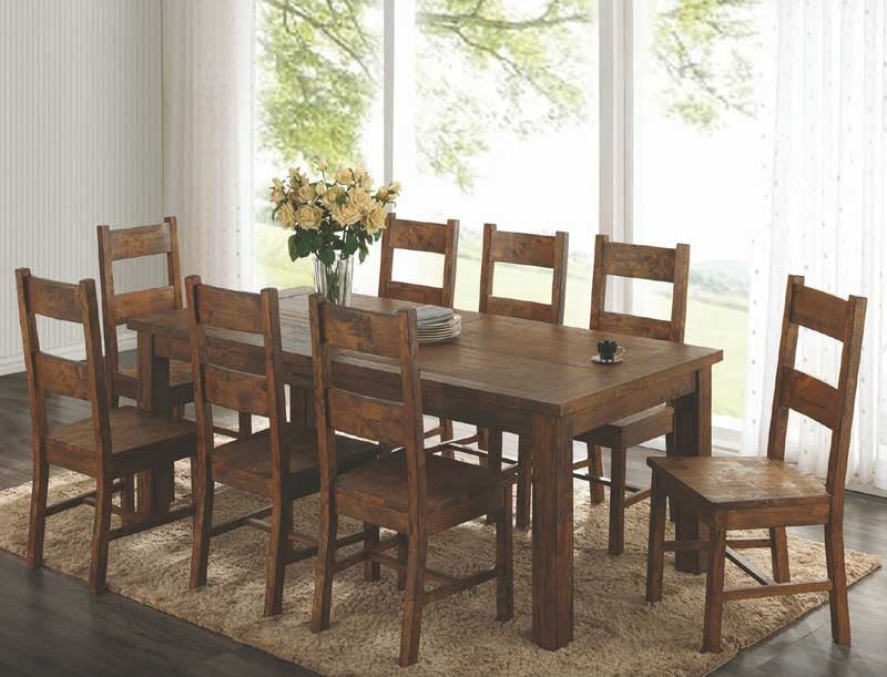 Coaster Furniture - Golden Brown 7 Piece Rectangular Dining Room Set - 107041-S7 - GreatFurnitureDeal
