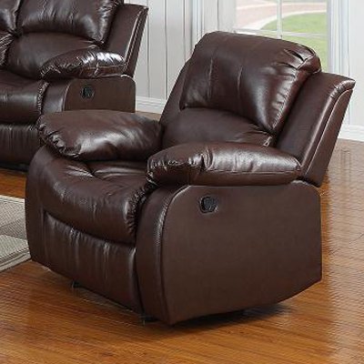 Myco Furniture - Kaden Reclining Bonded Leather Chair - 1070C-BRN - GreatFurnitureDeal