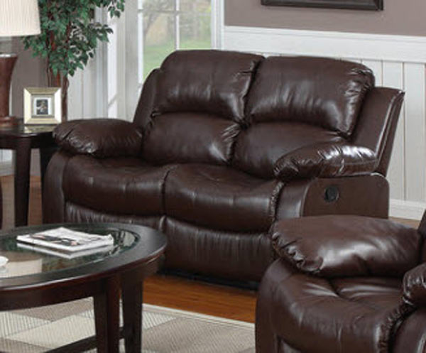 Myco Furniture - Kaden Brown Bonded Leather Loveseat - 1070L-BRN - GreatFurnitureDeal