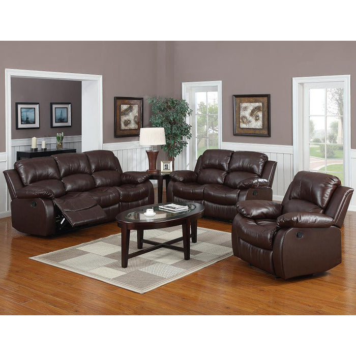 Myco Furniture - Kaden Reclining Bonded Leather Sofa - 1070S-BRN