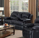 Myco Furniture - Kaden Black Bonded Leather Reclining Console Loveseat - 1075-CL-BK