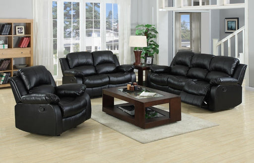 Myco Furniture - Kaden 2 Piece Reclining Sofa Set in Black - 1075SL-BLK - GreatFurnitureDeal