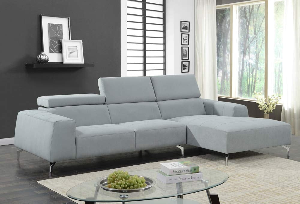 Myco Furniture - Lincoln Sky Blue Sectional - 1080-BL