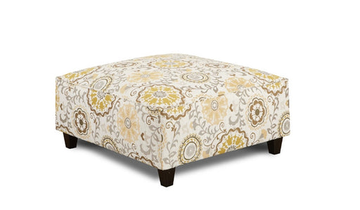Southern Home Furnishings - Romero Sterling Cocktail Ottoman - 109 Alpenrose Daisy - GreatFurnitureDeal