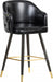 Meridian Furniture - Barbosa Faux Leather Bar-Counter Stool Set of 2 in Black - 900Black-C - GreatFurnitureDeal