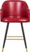 Meridian Furniture - Barbosa Faux Leather Bar-Counter Stool Set of 2 in Red - 900Red-C - GreatFurnitureDeal
