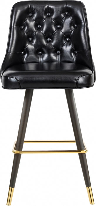 Meridian Furniture - Portnoy Faux Leather Counter Stool Set of 2 in Black - 908Black-C