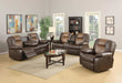 Myco Furniture - Jordana Two-Tone Brown Leather Gel Rocker Reclining Loveseat - 1100-L - GreatFurnitureDeal