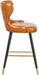 Meridian Furniture - Hendrix Faux Leather Counter Stool Set of 2 in Cognac - 962Cognac-C - GreatFurnitureDeal